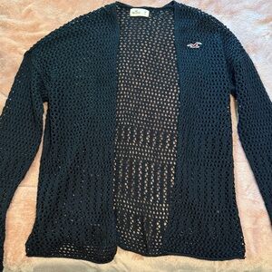 Hollister Navy Open Knit Cardigan